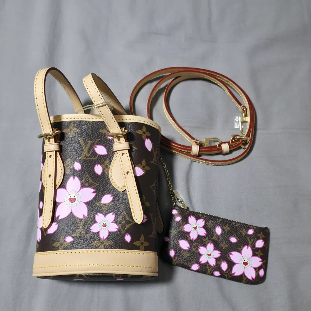 Louis Vuitton x Takashi Murakami Cherry Blossom Nano Bucket w/ Key pouch - Picture 1 of 11